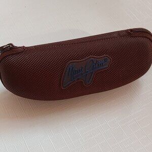 MAUI JIM Clamshell ZIP Glasses Case Brown and Blue